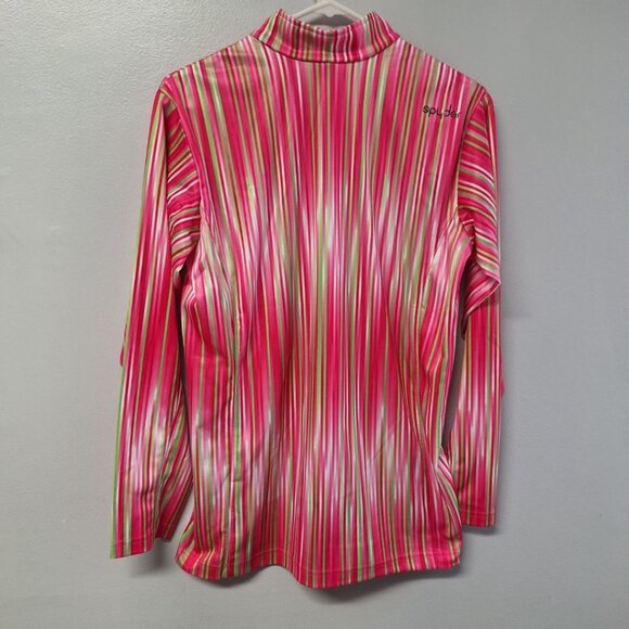 Spyder‎ Kids XXL Long Sleeve Fishing Shirt Pink Stripe Quarter Zip Girl Teen - Picture 3 of 10